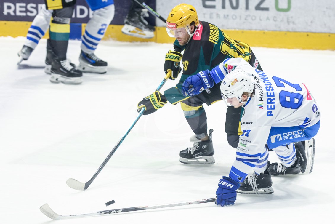 Sport: THL. KS Unia Oswiecim - GKS Katowice. - Agencja Fotograficzna